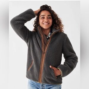 Faherty Ashbury high pile fleece jacket. Medium. New. Never Worn.